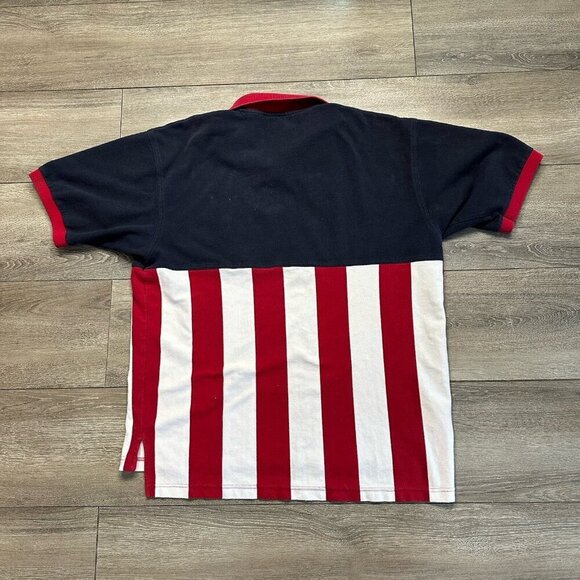 Vintage Champion Olympics Champion Polo Shirt Sz XL USA Team Blue Red white - Picture 2 of 7